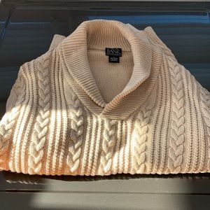 his A Bank Cotton Cable Sweater Like New Size L